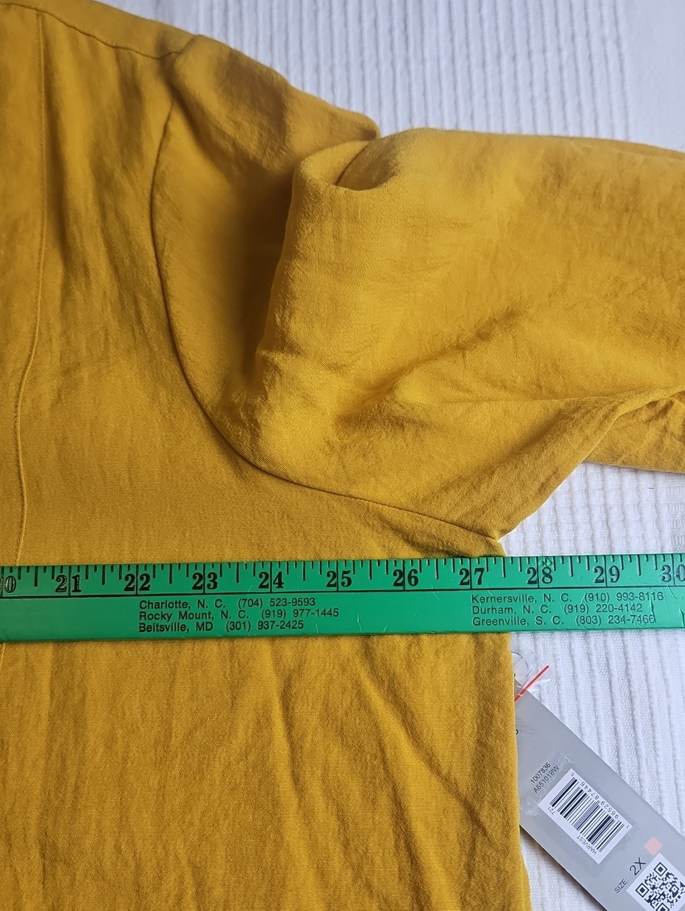 Ali Miles 3/4 Sleeve Statement Button Shirt/Jacket: Color- Mustard: Size-2X - Picture 13 of 16